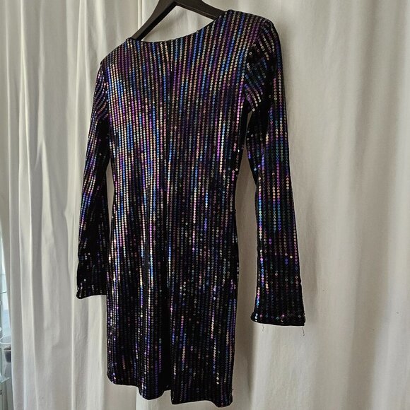 H&M - Black Velvet & Sequin Dress - Picture 9 of 14